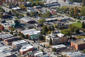 Downtown Hendersonville, North Carolina Aerial View