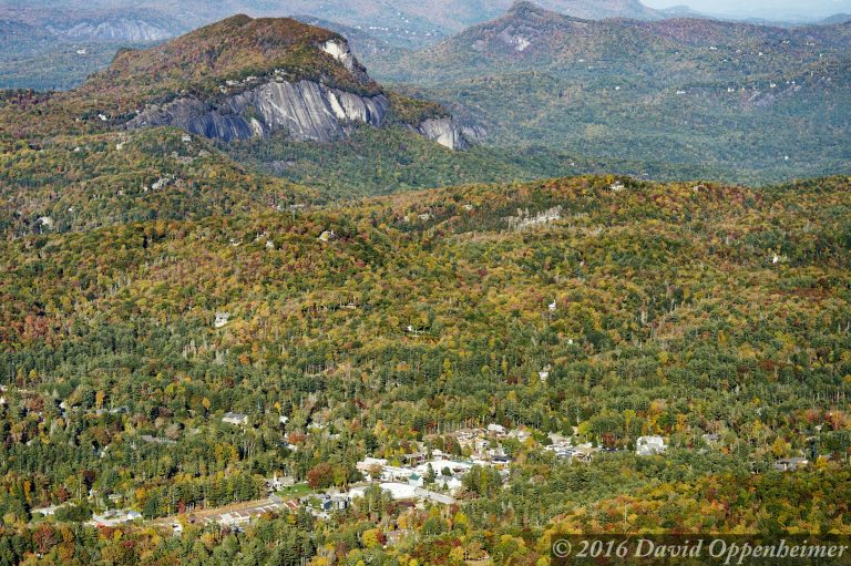Highlands and Whiteside Mountain Aerial Photo