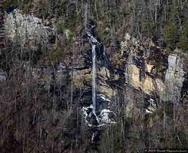 Blue Ridge Mountains Waterfall Aerial Photography
