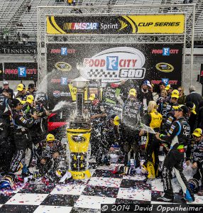 Kasey Kahne in Winner's Circle at Bristol Motor Speedway during NASCAR Sprint Cup Food City 500