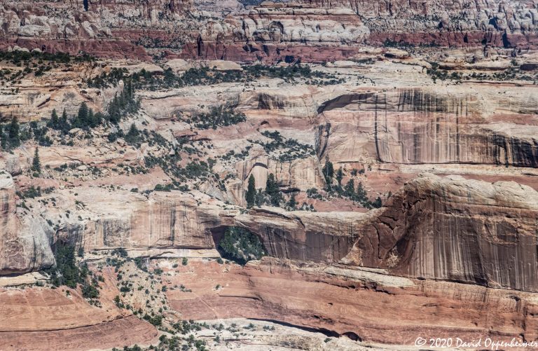 Kirk Arch in the Upper Salt Creek Needles District of Canyonlands National Park Aerial