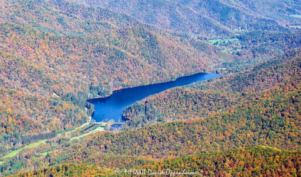 Lake Logan in Canton, North Carolina Aerial View