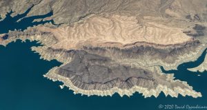 Lake Mead National Recreation Area and Temple Mesa in Nevada Aerial View