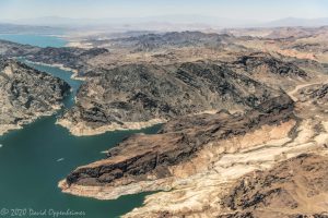 Lake Mead National Recreation Area and the Black Mountains in Nevada Aerial