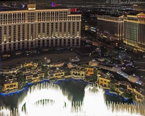 Fountains of Bellagio Aerial View in Las Vegas, Nevada