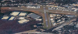 Lee Gilmer Memorial Airport GVL in Gainesville, Georgia Aerial View
