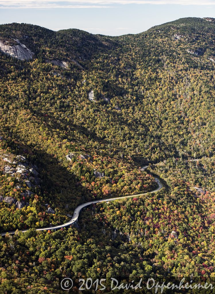 Linn Cove Viaduct and Grandfather Mountain along the Blue Ridge Parkway