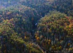 Linville Falls Waterfall Aerial Photo