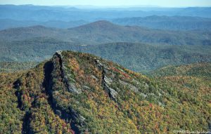 Linville Gorge Wilderness Hawksbill Mountain aerial view 8078 scaled