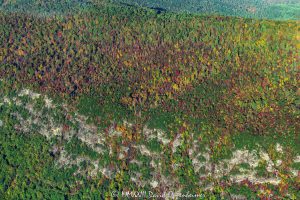 Linville Gorge Wilderness with Autumn Colors in the Mountains of Western North Carolina Aerial View