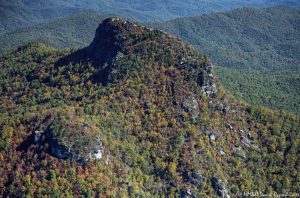 Linville Gorge Wilderness Table Rock Mountain autumn colors aerial 8045 scaled
