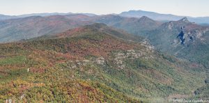 Linville Gorge Wilderness autumn colors aerial view 7927 scaled