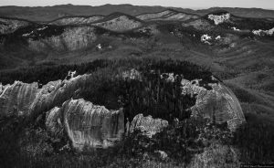 Looking Glass Rock by Blue Ridge Parkway - Aerial Photo