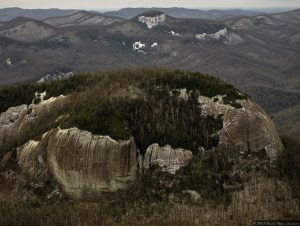 Looking Glass Rock by Blue Ridge Parkway - Aerial Photo