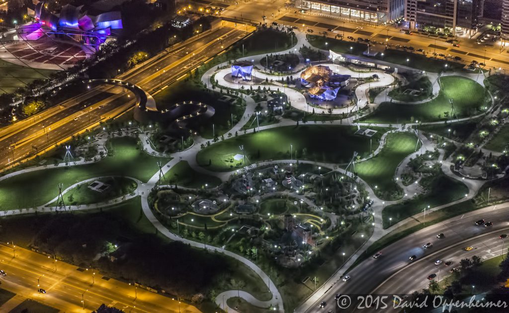 Maggie Daley Park in Chicago Aerial Photo