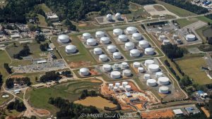 Marathon Oil Corporation Tank Farm in Austell, Georgia Aerial View