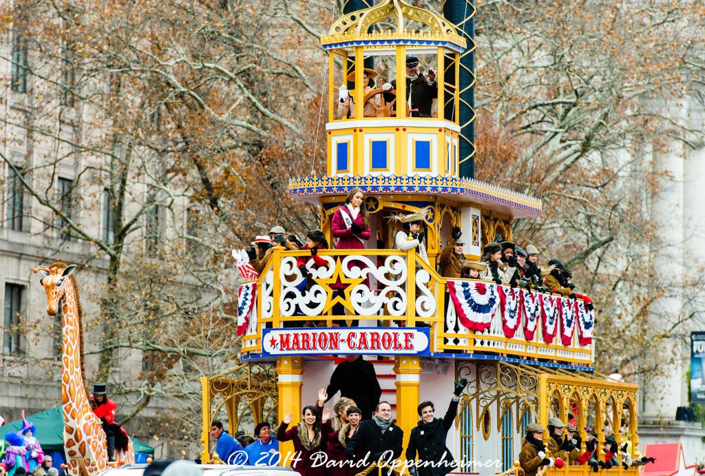 Miss USA on Marion-Carole Showboat Float at Macy’s Thanksgiving Day Parade