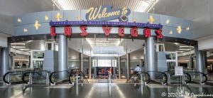 Welcome to Las Vegas Sign at McCarran International Airport Inside Terminal in Las Vegas, Nevada