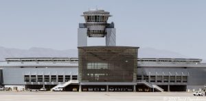 McCarran International Airport Terminal and Air Traffic Control Tower in Las Vegas, Nevada