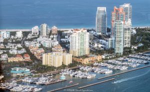 Miami Beach Marina and South Beach Florida Aerial View