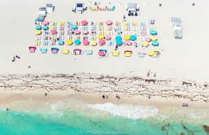 Miami Beach Umbrellas at The Confidante Miami Beach Aerial View - Andaz Miami Beach