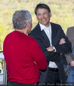 Governor Pat McCrory and Moog Music CEO Mike Adams at Moogfest
