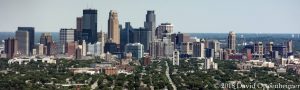 Downtown Minneapolis Minnesota Aerial Cityscape
