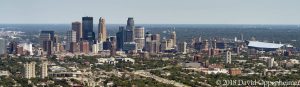 Downtown Minneapolis Minnesota Aerial Cityscape