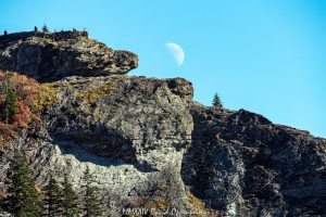 Moonrise at Devil's Courthouse on the Blue Ridge Parkway
