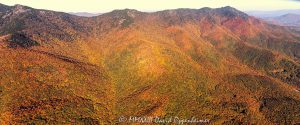 Black Mountains Range in Pisgah National Forest of Western North Carolina with Autumn Colors Aerial View