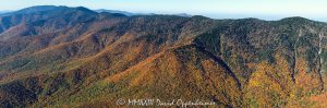 Mount Mitchell State Park Aerial View with Autumn Colors