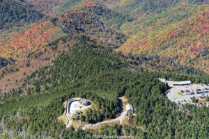 Mount Mitchell State Park peak autumn color aerial view 9008 scaled