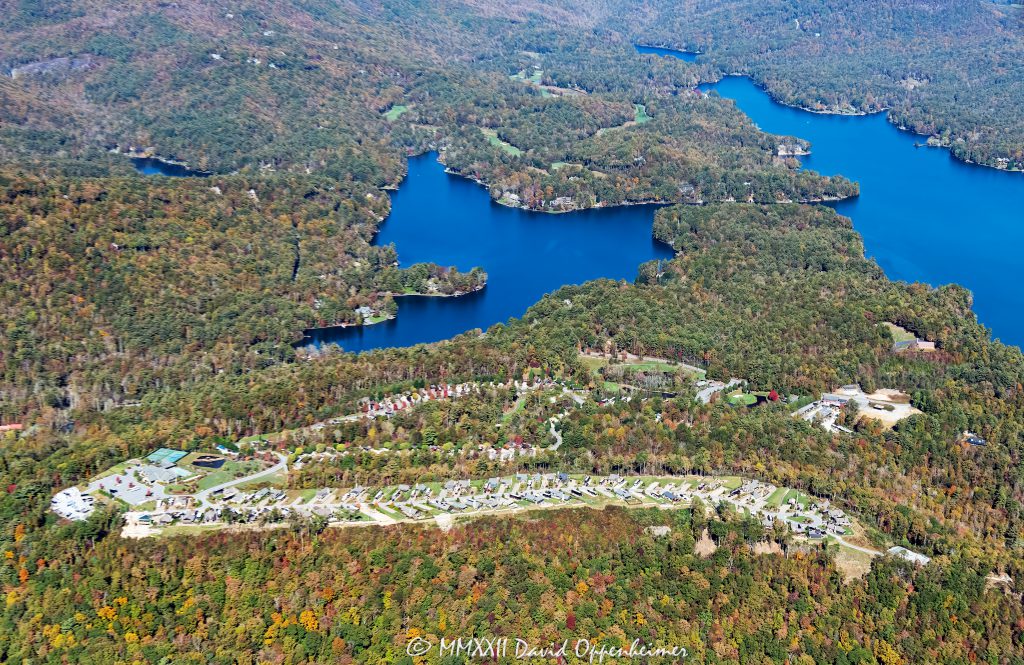 Mountain Falls Luxury Motorcoach Resort on Lake Toxaway Aerial View