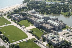 Museum of Science and Industry in Chicago Aerial Photo