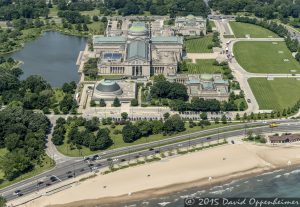 Museum of Science and Industry in Chicago Aerial Photo