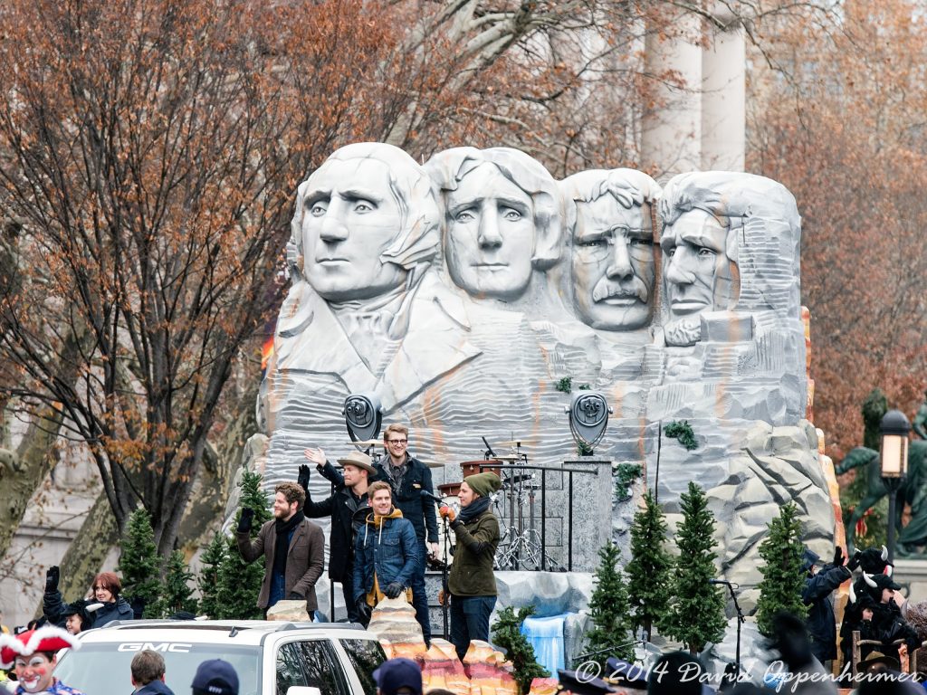 Needtobreathe on Mount Rushmore Float at Macy’s Thanksgiving Day Parade