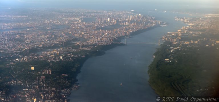 Hudson River and New York City Aerial Photo