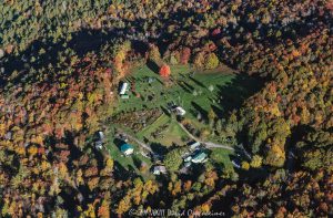 Pineola and Crossnore area of Avery County NC with Autumn Colors Aerial View