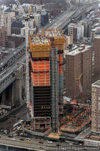 One Manhattan Square Building in NYC Aerial Photo