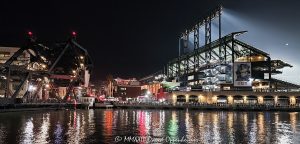 Oracle Park Stadium and the 3rd Street Bridge in San Francisco at Night Deadheads at Dead & Company Final Tour at Oracle Park at the Lefty O'Doul Gate by Willie Mays Plaza in San Francisco, California - © 2024 David Oppenheimer - Performance Impressions photography archives - https://performanceimpressions.com Dead & Company, Dead & Company Final Tour, Final Tour, tour, Oracle Park, Grateful Dead, crowd, entrance, enter, stadium, San Francisco, people, fans, deadheads, packed, packed crowd, California, line, SoMA, 3rd Street Bridge, night, lights, Mission Bay, bay, 3rd Street, building, architecture, baseball stadium, 24 Willie Mays Plz, Willie Mays Plaza, 94107, Populous, HOK Sport, HOK Sport Venue Event, outside, O’Doul Gate, Lefty O'Doul Gate, Third Street, gate, concert, concert photography, David Oppenheimer, 1-13985601741,