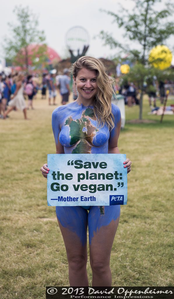PETA Mother Earth Girl at Bonnaroo