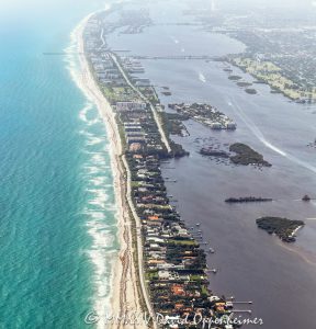 Billionaire's Row in Palm Beach, Florida Aerial View