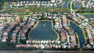 Palm Beach Plantation Community in Royal Palm Beach in Lake Worth Beach, Florida Aerial View