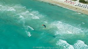 Parafoil Kiteboard Surfing Miami Beach Aerial View