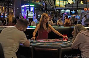 Paris Las Vegas Hotel & Casino Blackjack Table Gambling in Las Vegas, Nevada