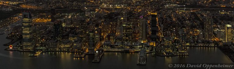 Paulus Hook, Jersey City Aerial Night View