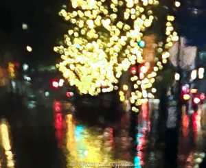 Rain Reflections on a Philadelphia Night