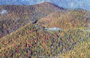 Pink Beds Overlook Blue Ridge Parkway aerial view 6914