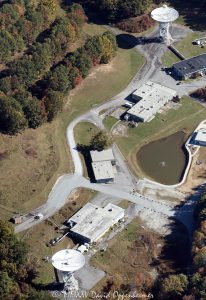 Pisgah Astronomical Research Institute PARI radio telescopes aerial view 8508