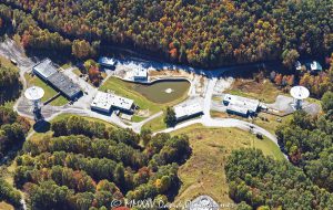 Pisgah Astronomical Research Institute PARI radio telescopes aerial view 8540